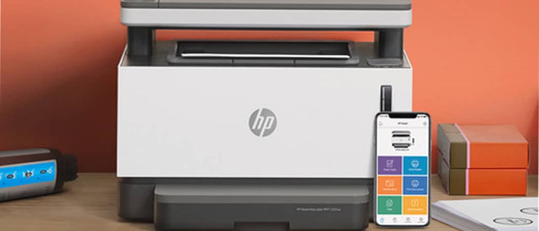 Een HP printer en een smartphone
