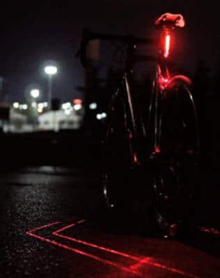 fietslicht met laser
